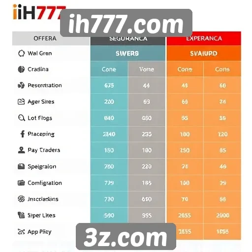 Comparação entre ih777.com e outros sites de jogos