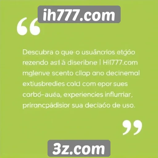 Opiniões de usuários sobre ih777.com